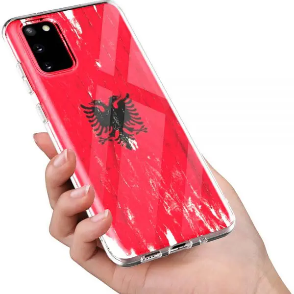 Coque en Verre Trempé Samsung S20 drapeau de l' Albanie