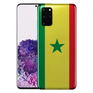Drapeau Senegal, Coque Samsung S20 en Silicone, Samsung Galaxy S20 Plus
