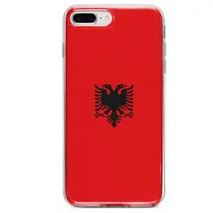 Drapeau Albanie, Coque iPhone SE 2020 Bumper