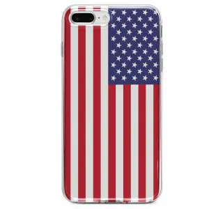 Drapeau Etats-Unis, Coque iPhone SE 2020 Bumper Flag USA