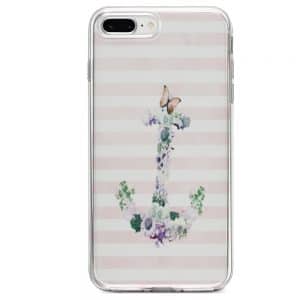 Coque Floral Anchor in Pink iPhone SE 2020 Luxe en silicone