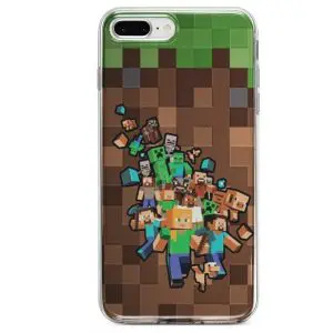 Coque Minecraft Creeper Forest iPhone SE 2020