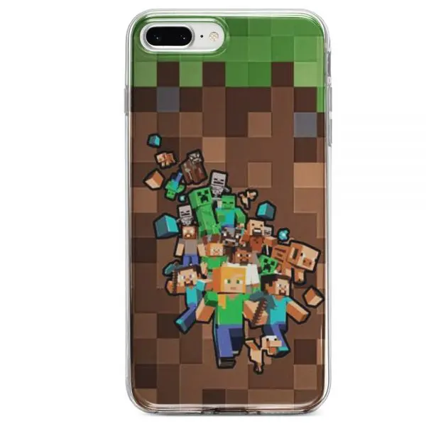 Coque Minecraft Creeper Forest iPhone SE 2020