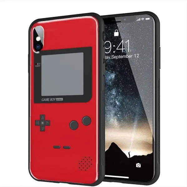 Coque Game Boy Color iPhone X Rouge