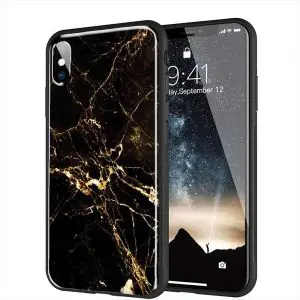 Coque marbre noir iPhone X, iPhone XR, iPhone XS