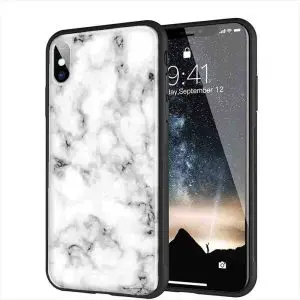 Coque iPhone 10 Marbre Blanc, iPhone XR, iPhone XS