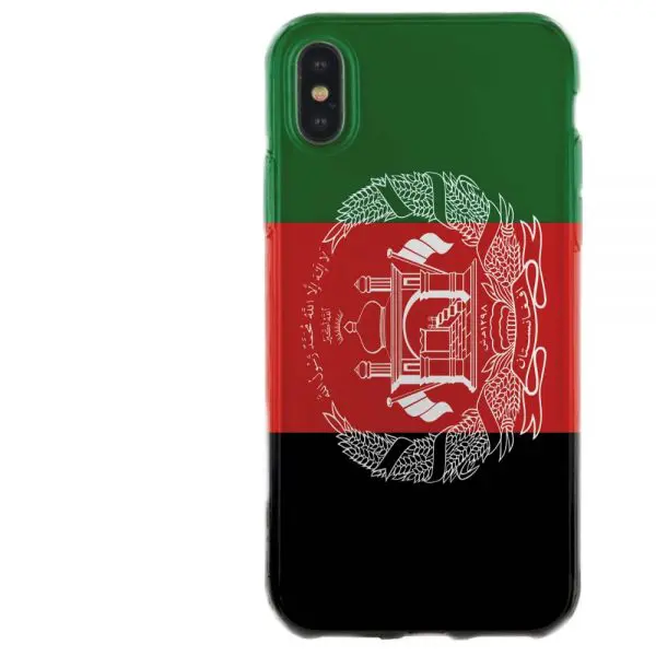 Coque iPhone X drapeau Afghan en silicone