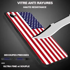 Housse pour portable iPhone X drapeau Américain