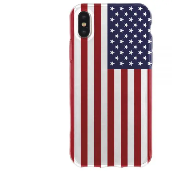 Coque téléphone iPhone X drapeau USA