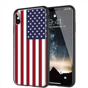 Drapeau Etats-Unis , Coque intégrale iPhone X