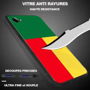 Coque iPhone X pas cher, drapeau Bénin