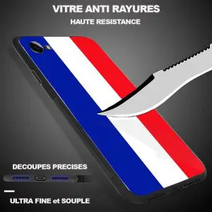 Coque iPhone X de Marque avec drapeau Français