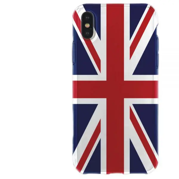 Drapeau Anglais Union Jack, Coque silicone pour iPhone X, XS