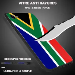 Coque pas cher Drapeau Afrique du Sud pour iPhone X