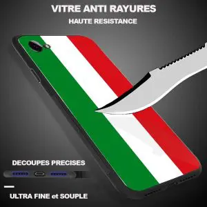 Coque à rabat drapeau republique iTalienne pour iPhone X
