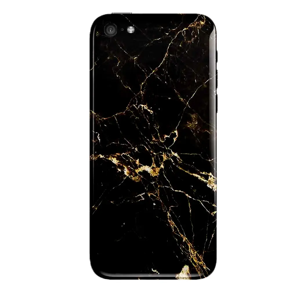 Coque iPhone 5C Marbre Noir doré
