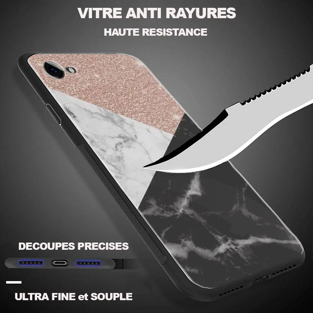 Coque iPhone 15 Verre Trempé Marbre - Ma Coque