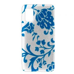 Achat Coque telephone souple pour Samsung A41 Fleur Bleue