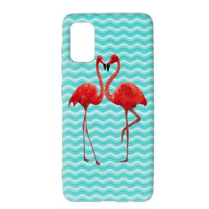 Coque gel Silicone Flamingo Love pour Samsung A41