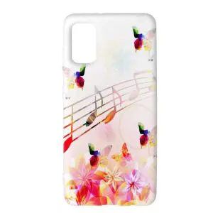 Coque musical notes butterflies pour Samsung A41