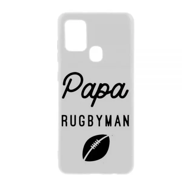 Achat Coque anti rayures Samsung A21S Papa Rugbyman