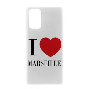 Coque Love Marseille pour Samsung Note 20 en Silicone anti choc