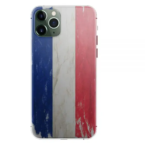 Coque Drapeau Français Bleu Blanc Rouge pour iPhone 11 en Silicone
