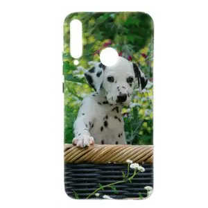 Coque Ultra Resistante Huawei P40 LITE E motif Cute Dalmatian Puppy in a Basket