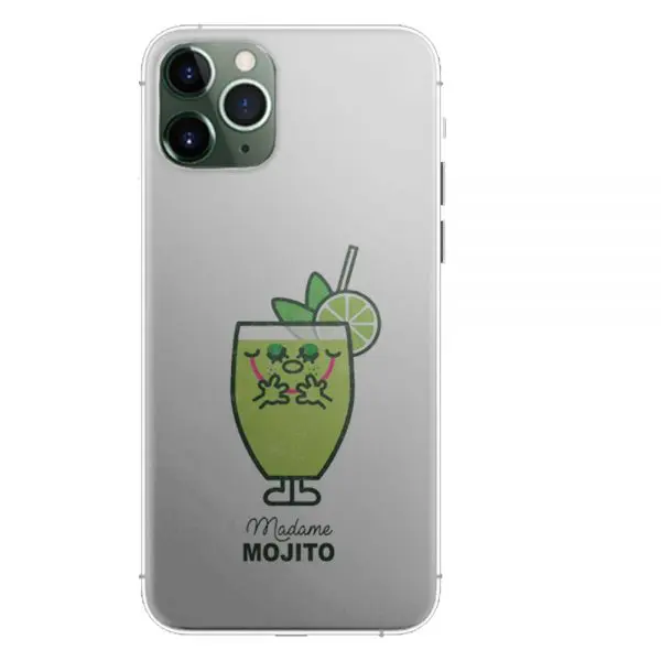 Housse telephone silicone Madame Mojito pour iPhone, Samsung, Huawei