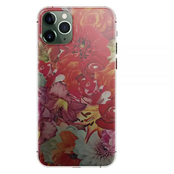 Housse Roses en Silicone pour iPhone, Samsung, Huawei