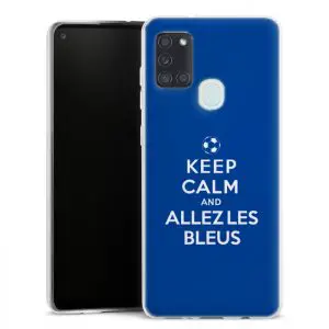 Coque Keep Calm and Allez Les Bleus pour smartphone A21S