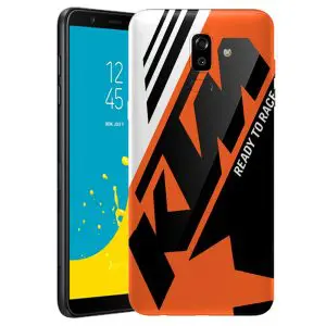 Coque pour Samsung J8 2018 Motif KTM Racing Orange and Black