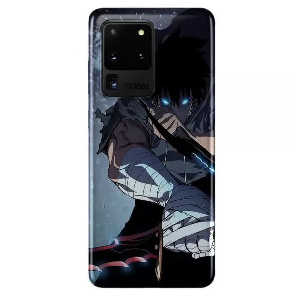 Coque pour S20 Ultra Samsung Solo Leveling Jin Woo en gel Silicone