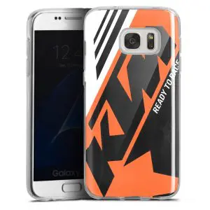 Coque pour Samsung Galaxy S7, S7 Edge KTM Racing Orange and Black