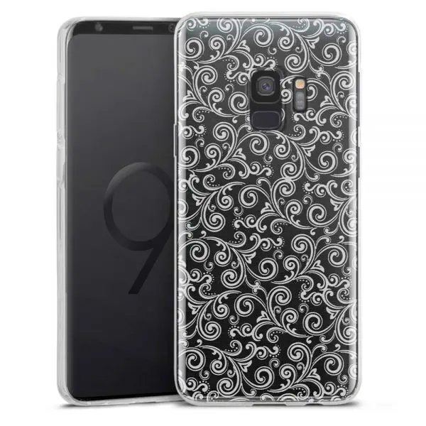 Coque Black and White Swirls pour Samsung Galaxy S9, S9 Plus