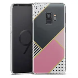 Coque Minimal Pink Style pour téléphones Samsung Galaxy S9, S9 Plus en Silicone