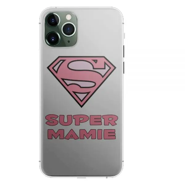 Housse Super Mamie pour téléphones portables iPhone, Samsung, Huawei en Silicone