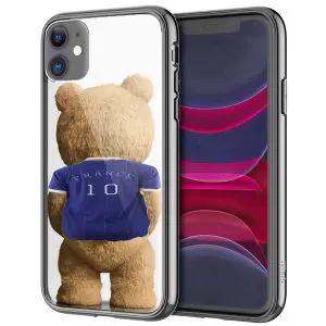 Coque Teddy Foot Renforcée en Verre Trempé pour iPhone, Samsung, Huawei