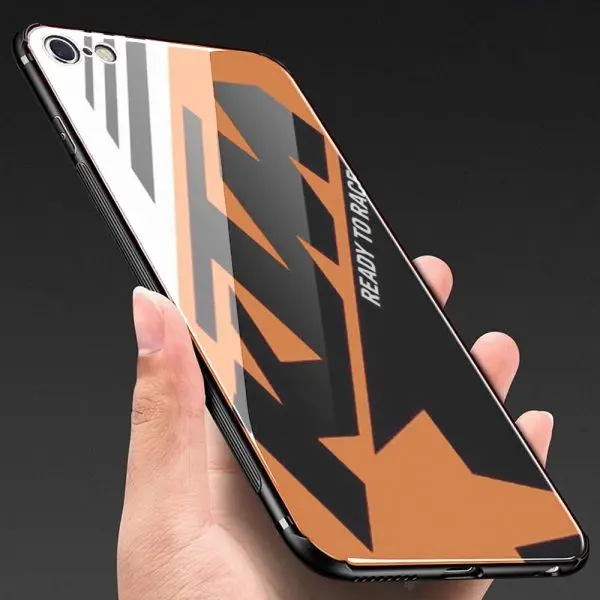 Coque de Verre Trempé KTM Racing Orange and Black pour iPhone 6, 6s
