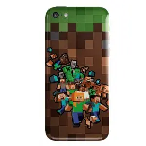 Coque pour iPhone 5c Personnalisée Minecraft Creeper en Silicone