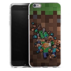 Coque pour iPhone 6 Plus Personnalisée Minecraft Creeper en Silicone