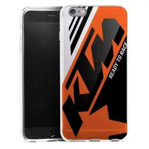 Coque gel Silicone iPhone 6 plus Ktm Racing Orange