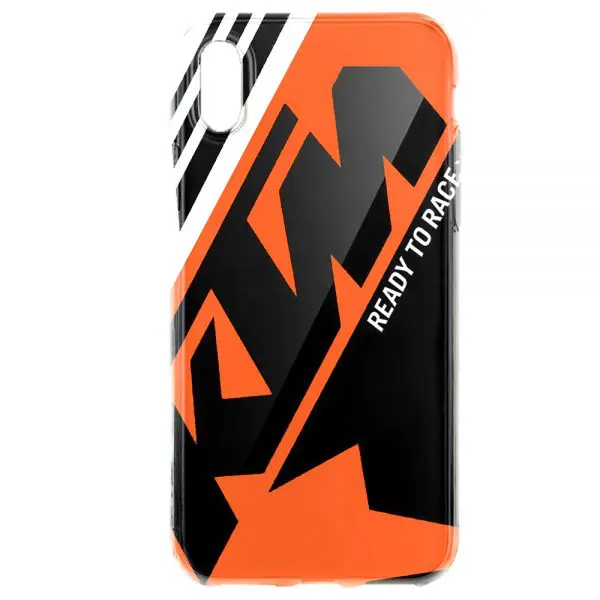 Coque souple en Silicone iPhone X KTM Racing Orange Black