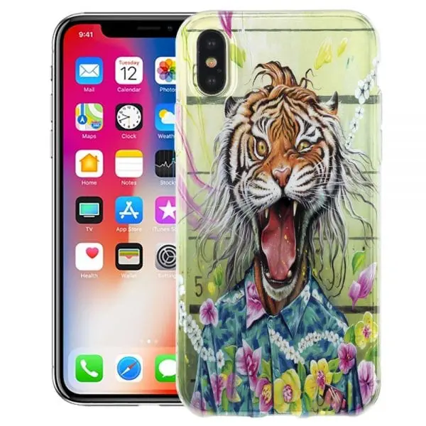 Coque iphone xr original silicone tigre