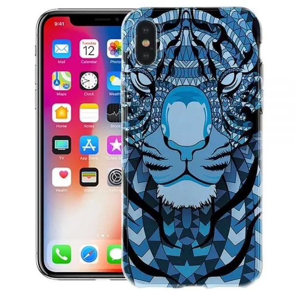coque iphone xr original silicone tigre aztek