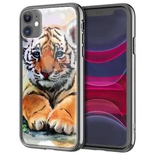 Abstract Tiger, Coque iPhone en Verre Trempé, collection Tigre