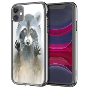 Raccoon Cute, Coque iPhone en Verre Trempé, collection Raton Laveur
