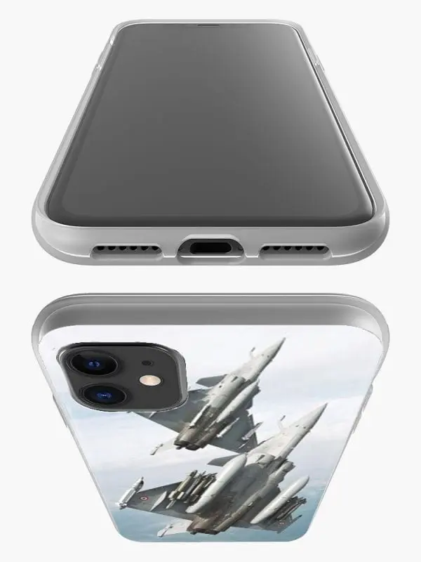 Housse en Silicone personnalisée pour iPhone 12, iPhone 12 Mini, iPhone 12 Pro, iPhone 12 PRO MAX motif avion rafale en vol