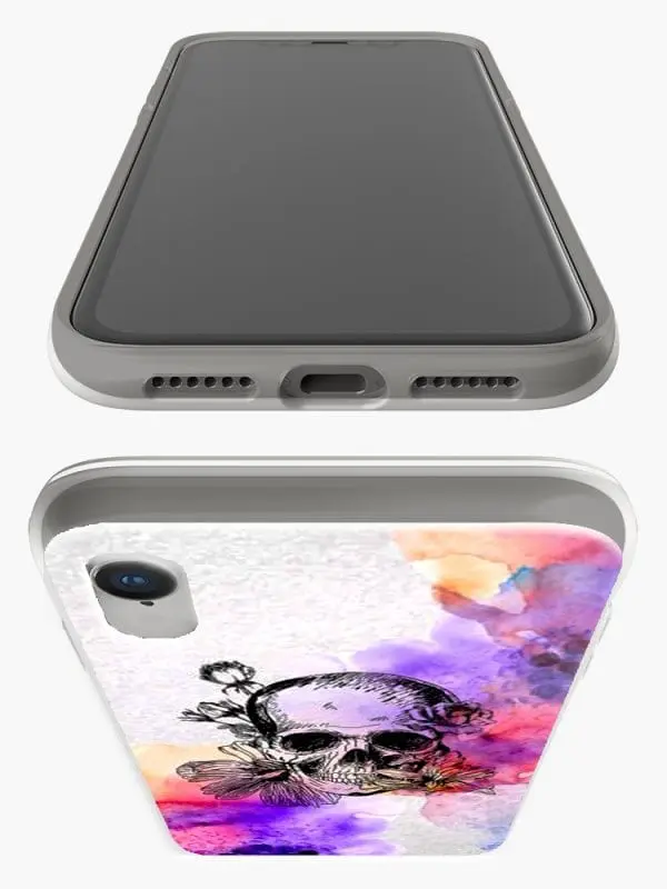 Bumper coloré splash Paint et Skull pour IPhone XR