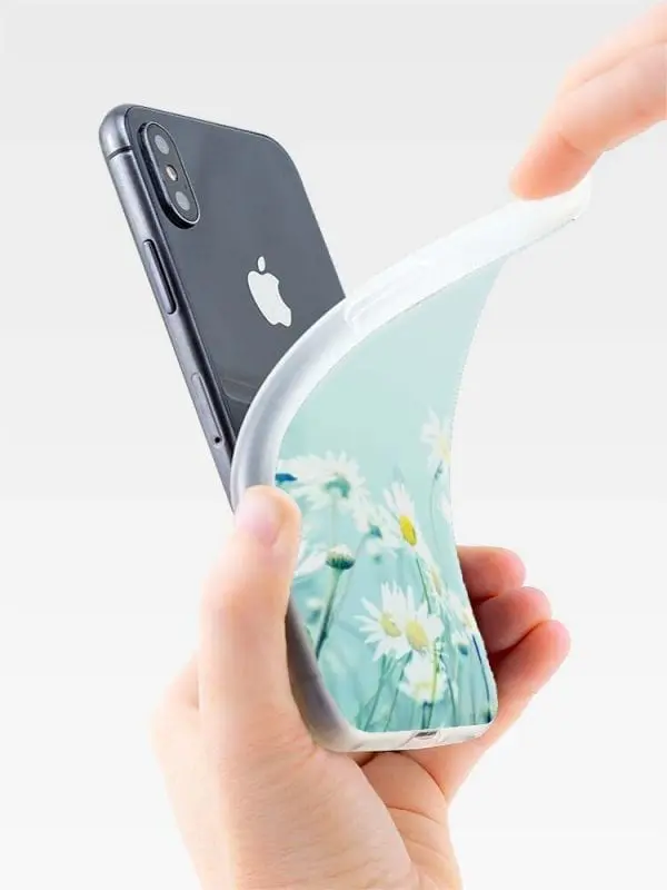 Housse florale paquerettes pour iPhone XR anti chocs